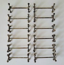 12 porte-couteaux vintage en métal Argenté dans le style Christofle