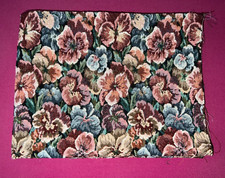 Tissu ancien ameublement tapisserie coton fleurs larg 68 cm x H 78 cm réf C299