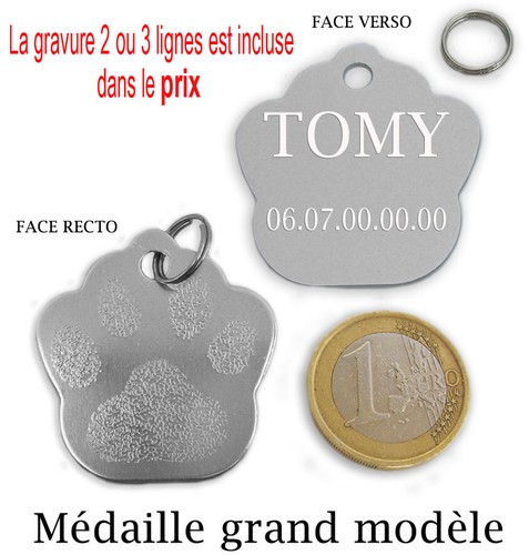 Plaque gravure identité pour