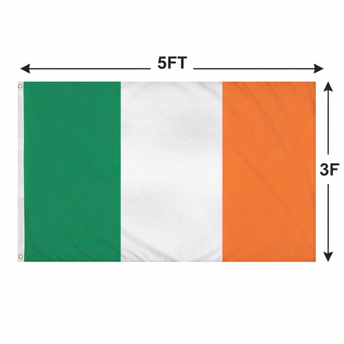 Grand drapeau irlandais 5ft - 5ft, x