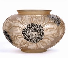 Vase dahlias verre - verre, Émaillé