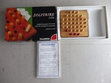 Jeu de société complet SOLITAIRE LUXE Modèle français Pièces en bois - Dujardin