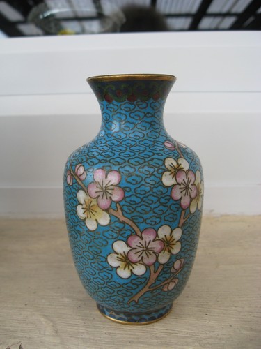 Vase cloisonnes décor - cloisonnes,