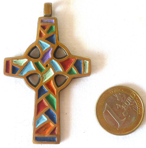 Croix pendentif laiton - croix, et
