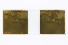 France Maison à la campagne Photo Stereo Plaque de verre Th4L7n8 Vintage