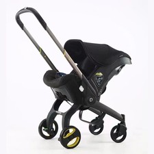 Poussette Bébé 3 en 1 Landau Siège Auto Pliable Légère Voyage Naissance Compact