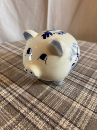 Delft blue tirelire cochon - ,