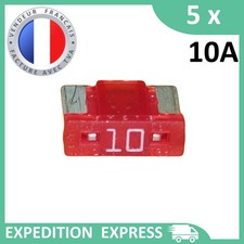 5 mini fusibles 10A auto moto à lame low profile rouge