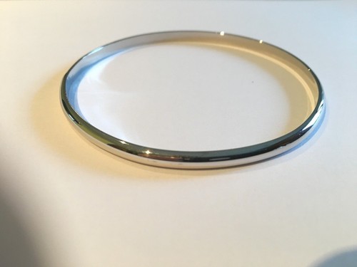 Bracelet jonc blanc 750 - or,