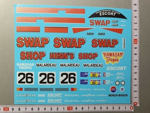 Decals porsche 956 26 - 1/18, #26