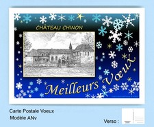 CP ANv 58037 CARTE POSTALE VOEUX BLEU 58 CHATEAU CHINON
