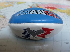 1 Mini Ballon Rugby en cuir EQUIPE de FRANCE RUGBY - COQ Tricolore  -