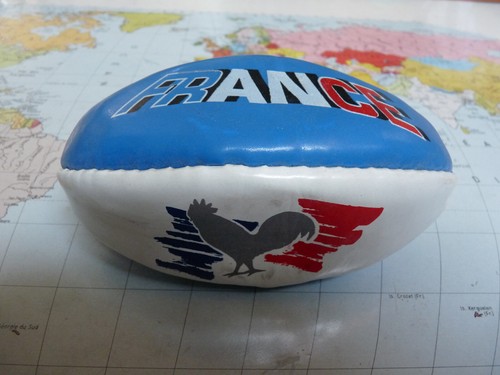 Mini ballon rugby cuir - 1, en