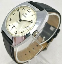 Latino Superbe Mécanique UNITAS 6380 1970  Lebrocantheure Montre Vintage Watch 