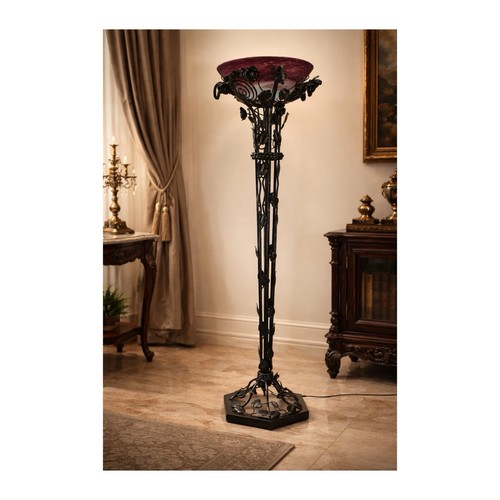 Lampadaire art nouveau - lampadaire,
