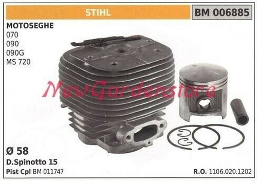 Cylindre piston segments stihl - piston,