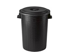 Poubelle Politene Noire Avec Couvercle L100 53x67x62 Cm Stefanplast