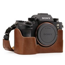 MG1244 Sony Alpha A7RIII A9 A7III Ever Ready Demi Étui en Cuir Véritable avec...