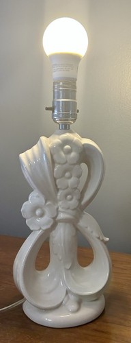 Vintage ceramic ribbon flower - vintage,