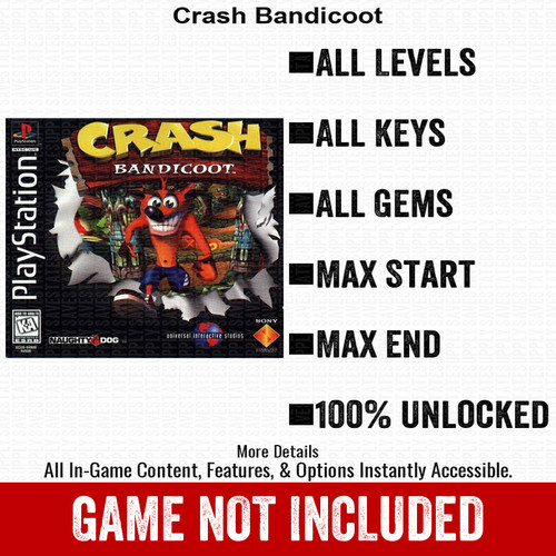 Crash bandicoot 100 unlocked - crash, 100%