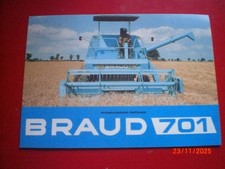 PROSPECTUS    PUBLICITAIRE   MOISSONNEUSE BATTEUSE  BRAUD  701