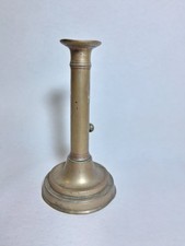 Bougeoir à poussoir ancien en laiton XIXe XXe