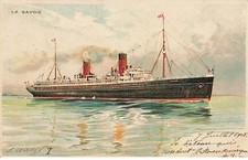 Bateaux - Paquebots - E. Lessieux - La Savoie - Compagnie Générale Transatla