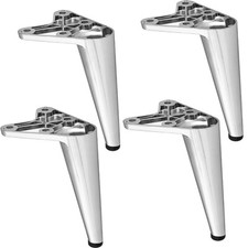 4x Pied de Meuble Chrome Poli