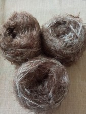Lot de 3 Pelotes Fantaisies aspect poilu Marron et Blanc (300g)