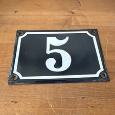 (v48) PLAQUE EMAILLEE EMAIL NUMERO DE RUE  N° 5