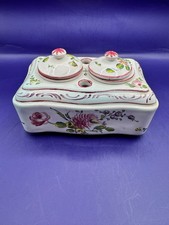 Encrier double faïence