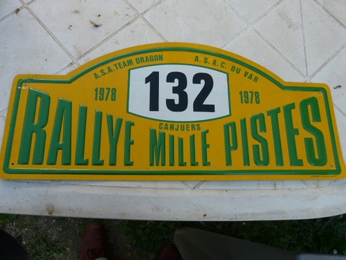 Plaque métal rallye - rallye, mille