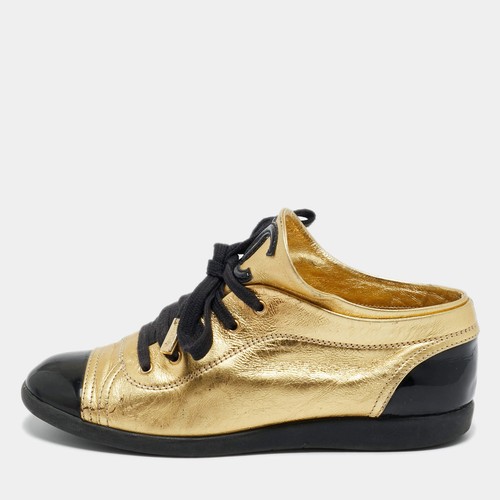 Baskets lacets chanel or - baskets,