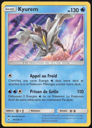 Carte pokémon kyurem 214 - carte,