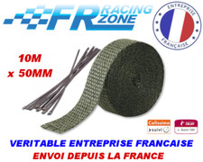 Bande thermique isolante noir 10M +Colliers inox pour collecteur et échappement 