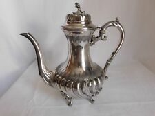 Cafetière en métal argenté Victor Saglier – Pièce d’époque élégante fin XIXeme