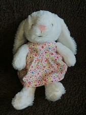 Doudou peluche Lapin Robe à fleurs Pommette État neuf