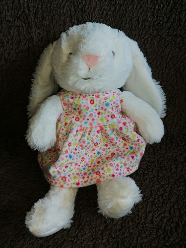 Doudou peluche lapin robe - peluche,