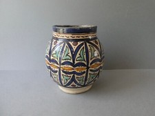 vase ancien, poterie marocaine, Fès, signé