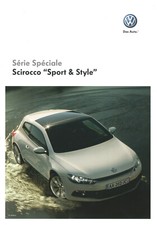 Catalogue brochure Volkswagen Scirocco série spéciale Sport & Style 2010 FR