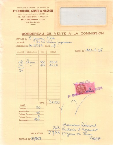 1955 laitiers avicoles ets - , et