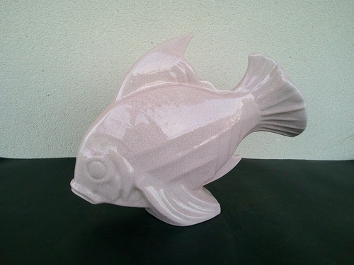 Poisson ceramique craquelee - poisson,