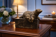 Sculpture ours bronze sur - ours, en