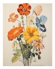Art mural affiche florale
