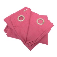 PAIRE DE DOUBLE RIDEAUX ROSES A OEILLETS 1M40 X 1M60