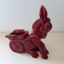 Cache pot en céramique de St Clément âne charette 