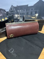 Authentique Sac Pochette CHRISTIAN DIOR  en Cuir Avec Pochette Tissu Noir DIOR