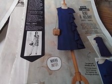 PATRON MODES ET TRAVAUX FEMME  ROBE A VOLANT