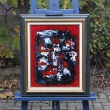 Tableau Abstrait XXème émaux