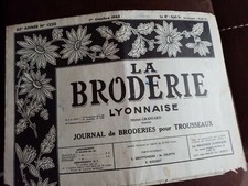VINTAGE Anciens patrons de modèle de broderie " la broderie lyonnaise"1952/1963